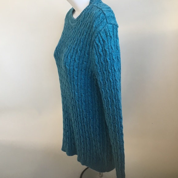 Karen Scott Blue Cable Knit Sweater Size S - Picture 2 of 7